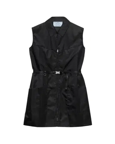 Prada Re-Nylon Belted Mini Shirtdress | Thumbnail 1 Prada Re-Nylon Belted Mini Shirtdress | Thumbnail 1