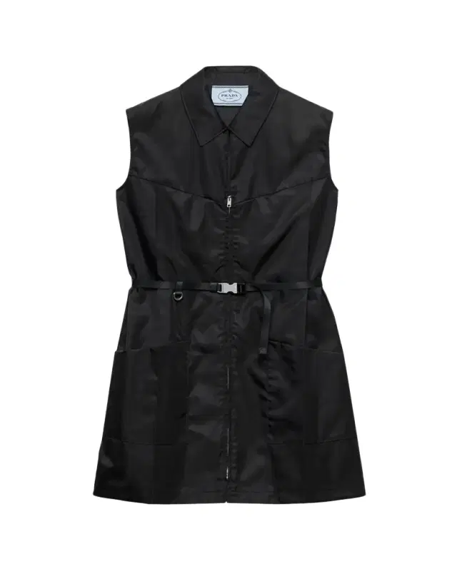 Prada Re-Nylon Belted Mini Shirtdress