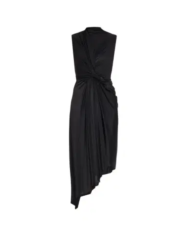 Balenciaga Melton Twisted Brushed Jersey Asymmetric Dress | Thumbnail 1 Balenciaga Melton Twisted Brushed Jersey Asymmetric Dress | Thumbnail 1