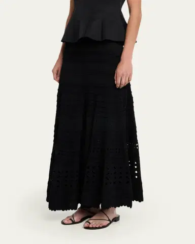 Ulla Johnson Annisa Eyelet Knit Maxi Skirt | Thumbnail 4 Ulla Johnson Annisa Eyelet Knit Maxi Skirt | Thumbnail 4