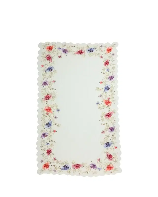 Primrose Floral Embroidered Wool-Blend Stole