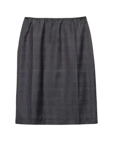 Prada Wool Check Midi Skirt | Thumbnail 1