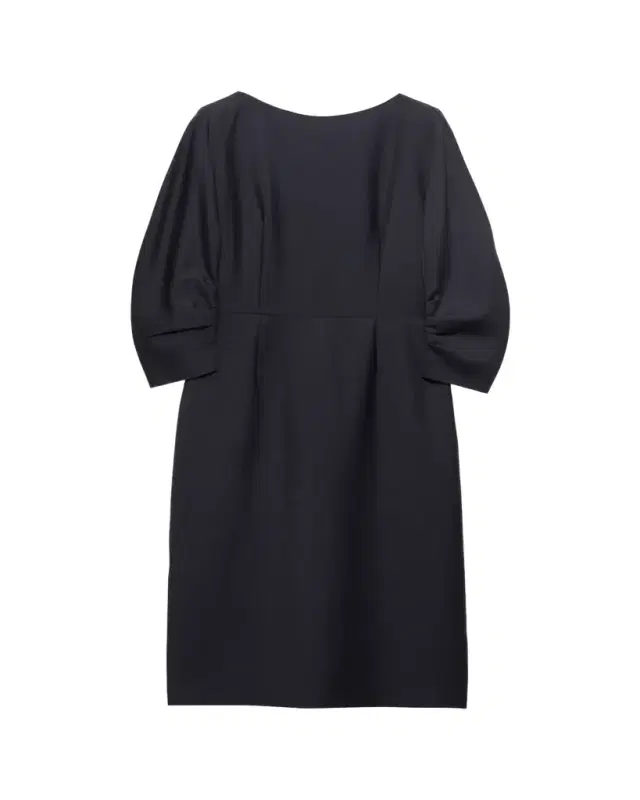 Darted Mohair Wool Boat-Neck Midi Dress