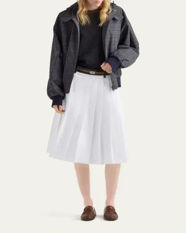 Prada Prince Of Wales Checked Wool Jacket With Hood | Thumbnail 2 Prada Prince Of Wales Checked Wool Jacket With Hood | Thumbnail 2
