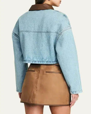 SEROYA Coop Cropped Denim Jacket | Thumbnail 3 SEROYA Coop Cropped Denim Jacket | Thumbnail 3