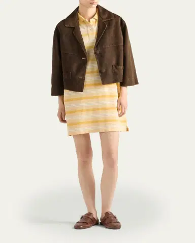 Prada Striped Cotton Jersey Mini Polo Dress | Thumbnail 2 Prada Striped Cotton Jersey Mini Polo Dress | Thumbnail 2