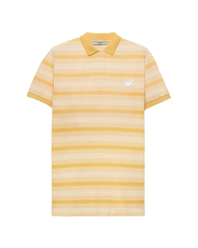 Striped Cotton Jersey Mini Polo Dress