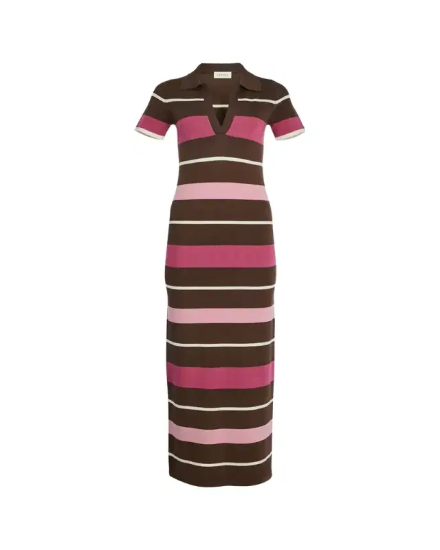 SEROYA Sam Striped Knit Maxi Dress