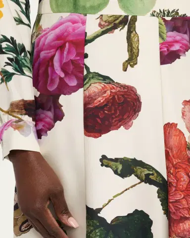 Libertine Hollyhock Silk Midi Tulip Skirt | Thumbnail 5