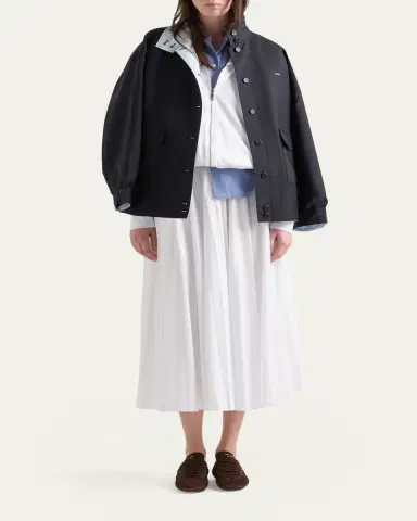 Prada Puff-Sleeve Cotton Button-Down Top | Thumbnail 2 Prada Puff-Sleeve Cotton Button-Down Top | Thumbnail 2