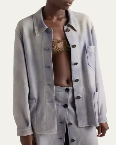 Prada 3-Pocket Suede Shirt Jacket | Thumbnail 4 Prada 3-Pocket Suede Shirt Jacket | Thumbnail 4