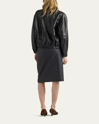 Prada Nappa Leather Zip Jacket | Thumbnail 3 Prada Nappa Leather Zip Jacket | Thumbnail 3