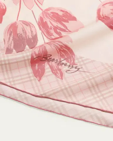 Burberry Tulips Silk Scarf | Thumbnail 4