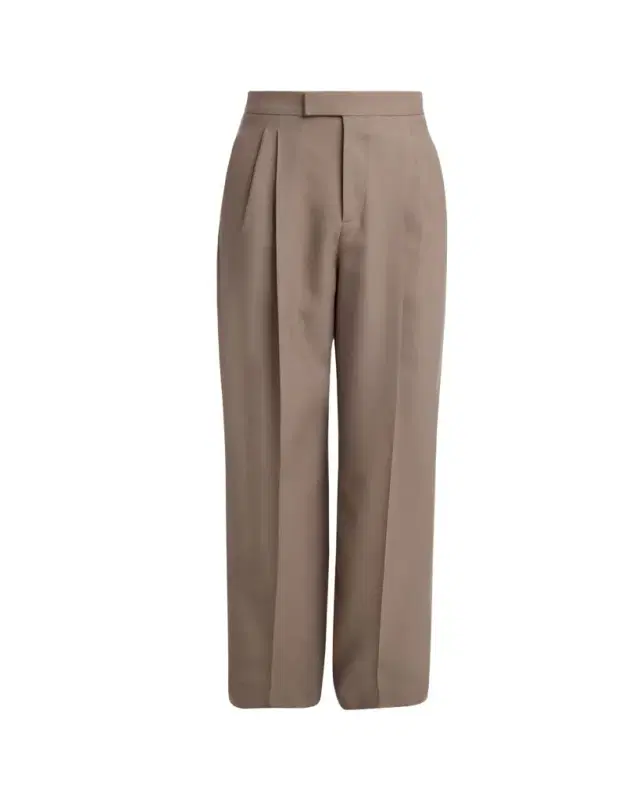 Men's Double-Pleated Wool Trousers