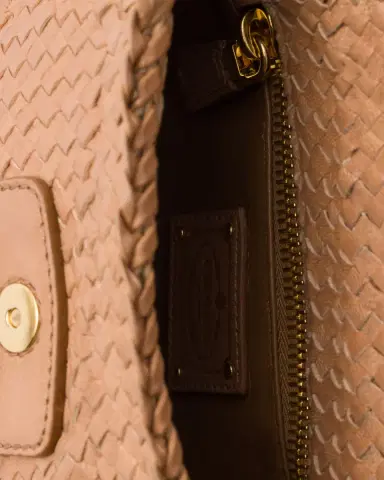 Prada Madras Woven Leather Crossbody Bag | Thumbnail 4