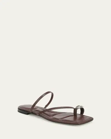 Vince Polli Leather Toe-Ring Flat Sandals | Thumbnail 2