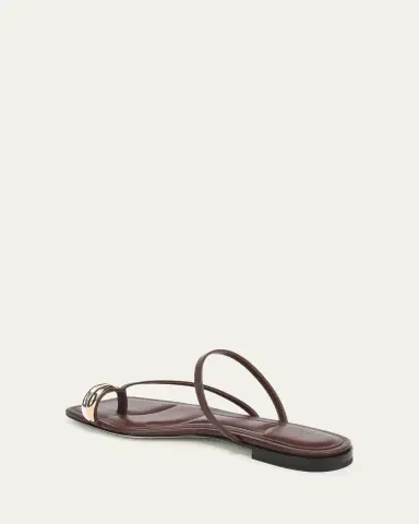 Vince Polli Leather Toe-Ring Flat Sandals | Thumbnail 3