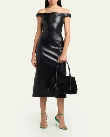 Tom Ford Eclipse Medium Suede & Leather Shoulder Bag | Thumbnail 5