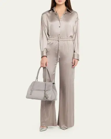 Tom Ford Eclipse Medium Suede & Leather Shoulder Bag | Thumbnail 9