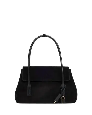 Tom Ford Eclipse Medium Suede & Leather Shoulder Bag | Thumbnail 1