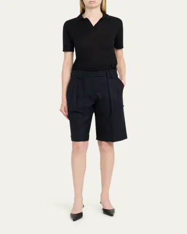 Versace Knee-Length Suiting Shorts | Thumbnail 2 Versace Knee-Length Suiting Shorts | Thumbnail 2