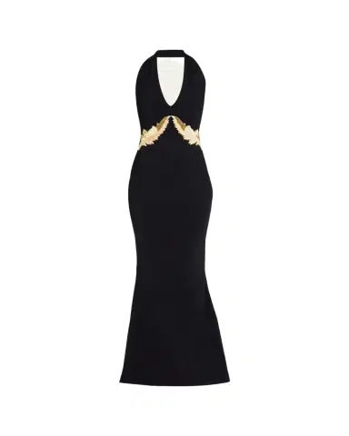 Chiara Boni La Petite Robe Yanar Beaded Mermaid Halter Gown | Thumbnail 1 Chiara Boni La Petite Robe Yanar Beaded Mermaid Halter Gown | Thumbnail 1