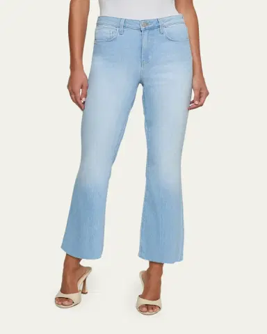 L'Agence Kendra High-Rise Crop Flare Jeans with Raw Hem | Thumbnail 4 L'Agence Kendra High-Rise Crop Flare Jeans with Raw Hem | Thumbnail 4