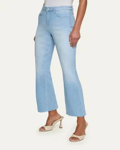 L'Agence Kendra High-Rise Crop Flare Jeans with Raw Hem | Thumbnail 5 L'Agence Kendra High-Rise Crop Flare Jeans with Raw Hem | Thumbnail 5
