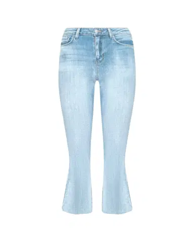 L'Agence Kendra High-Rise Crop Flare Jeans with Raw Hem | Thumbnail 1 L'Agence Kendra High-Rise Crop Flare Jeans with Raw Hem | Thumbnail 1
