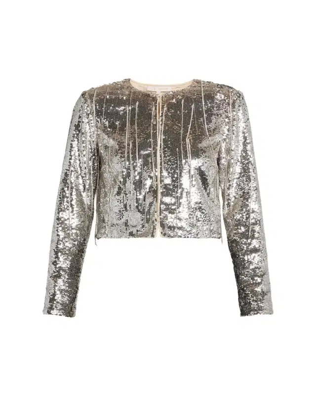 Sapphire Cropped Sequin Jacket