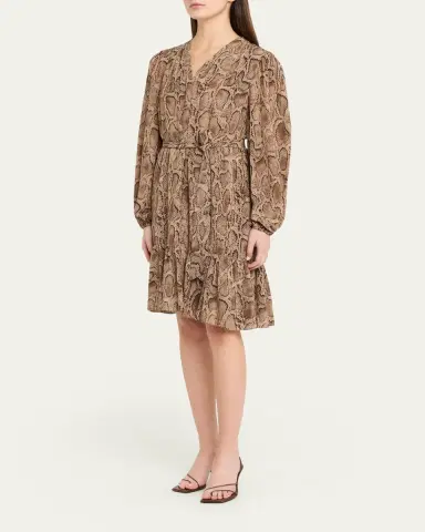 Kobi Halperin Samara Snakeskin-Print Viscose Dress | Thumbnail 4 Kobi Halperin Samara Snakeskin-Print Viscose Dress | Thumbnail 4