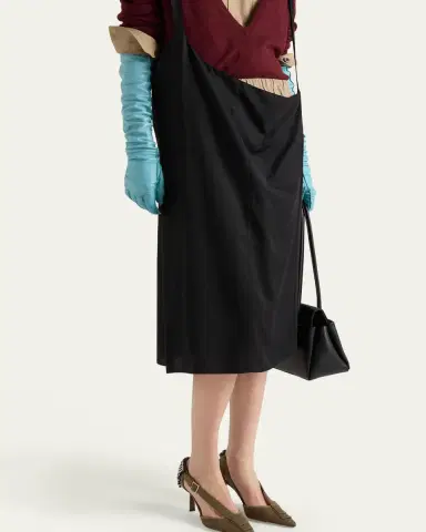 Prada Crepe Suspender Skirt | Thumbnail 4