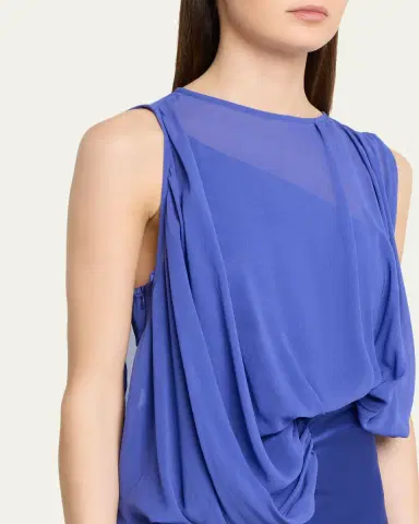 Christopher Esber Cumulus Draped Sleeveless Midi Dress | Thumbnail 5