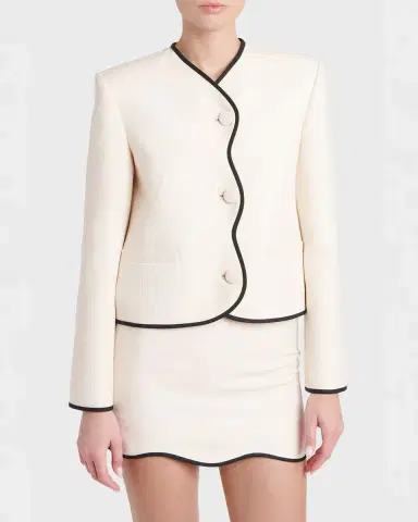 Valentino Garavani Virgin Wool Scallop Jacket | Thumbnail 3