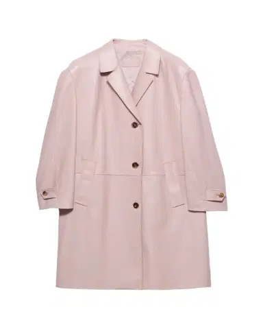 Prada Nappa Leather Single-Breasted Long Coat | Thumbnail 1 Prada Nappa Leather Single-Breasted Long Coat | Thumbnail 1