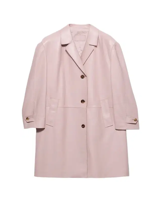 Nappa Leather Single-Breasted Long Coat Nappa Leather Single-Breasted Long Coat