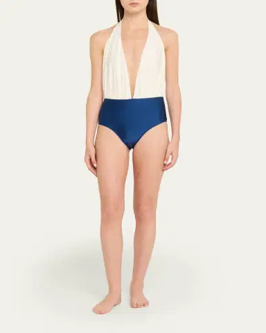 VERANDAH Colorblock Plunge One-Piece Swimsuit | Thumbnail 2 VERANDAH Colorblock Plunge One-Piece Swimsuit | Thumbnail 2