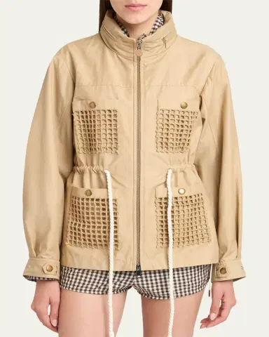 Moncler Bougain Twill Hooded Jacket | Thumbnail 3 Moncler Bougain Twill Hooded Jacket | Thumbnail 3