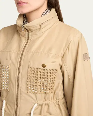 Moncler Bougain Twill Hooded Jacket | Thumbnail 4 Moncler Bougain Twill Hooded Jacket | Thumbnail 4
