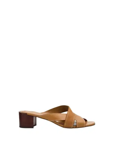 Tod's 55mm Mixed Leather Block-Heel Sandals | Thumbnail 1 Tod's 55mm Mixed Leather Block-Heel Sandals | Thumbnail 1