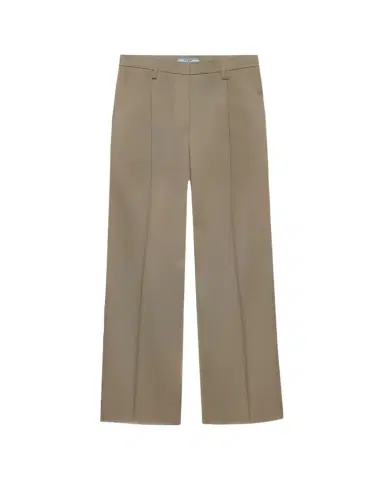 Prada Pleated Cotton Twill Straight-Leg Trousers | Thumbnail 1 Prada Pleated Cotton Twill Straight-Leg Trousers | Thumbnail 1