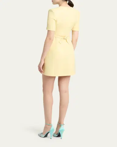 Valentino Garavani V-Logo Pocket Short-Sleeve Mini Dress | Thumbnail 3 Valentino Garavani V-Logo Pocket Short-Sleeve Mini Dress | Thumbnail 3