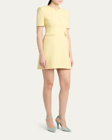 Valentino Garavani V-Logo Pocket Short-Sleeve Mini Dress | Thumbnail 4 Valentino Garavani V-Logo Pocket Short-Sleeve Mini Dress | Thumbnail 4