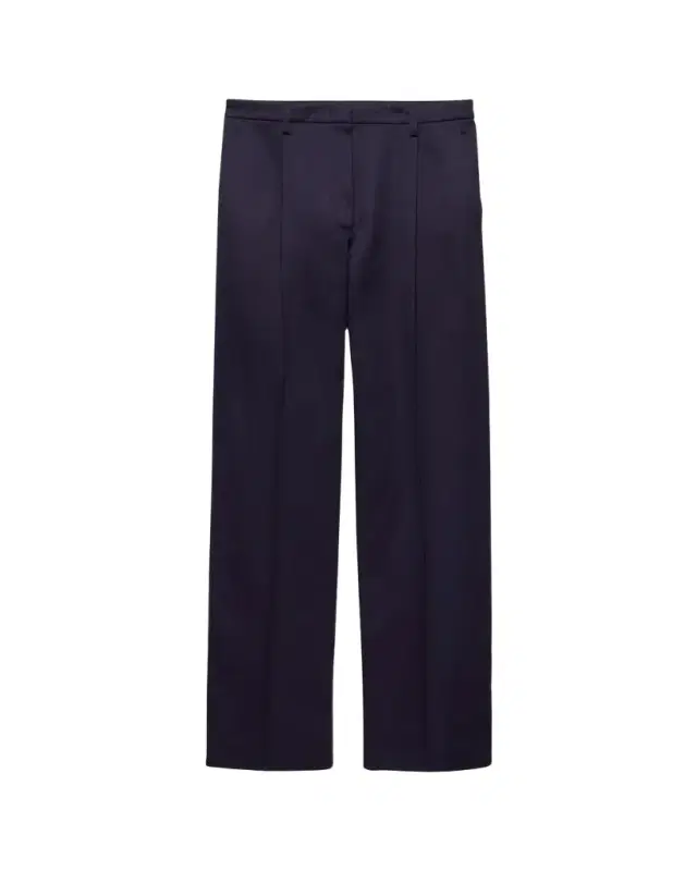 Prada Pleated Cotton Twill Straight-Leg Trousers