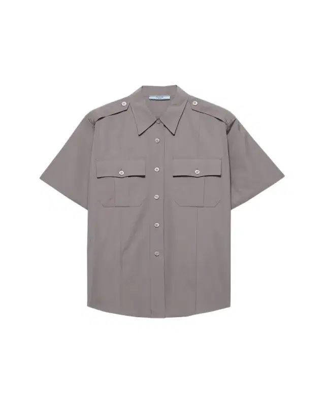 Prada Short-Sleeve Cotton Utility Shirt
