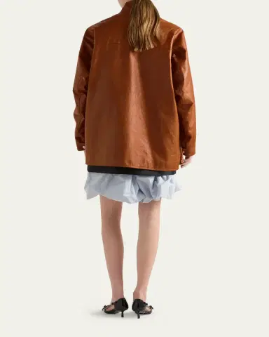 Prada Vitello Leather Old Utility Jacket | Thumbnail 3