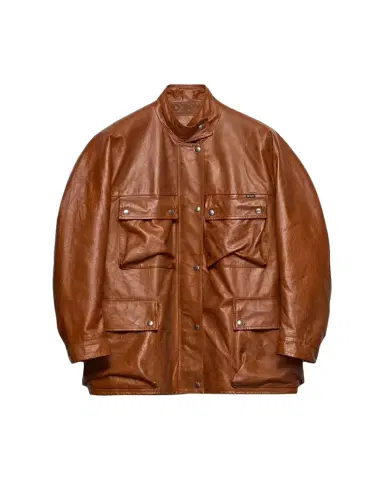 Prada Vitello Leather Old Utility Jacket | Thumbnail 1