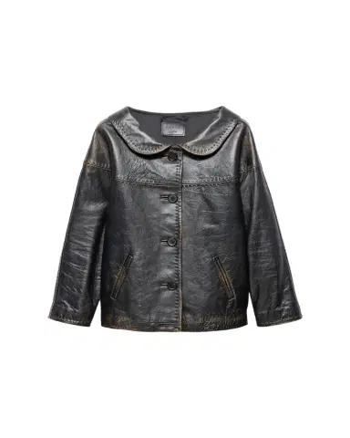 Prada Nappa Leather Single-Breasted Jacket | Thumbnail 1 Prada Nappa Leather Single-Breasted Jacket | Thumbnail 1