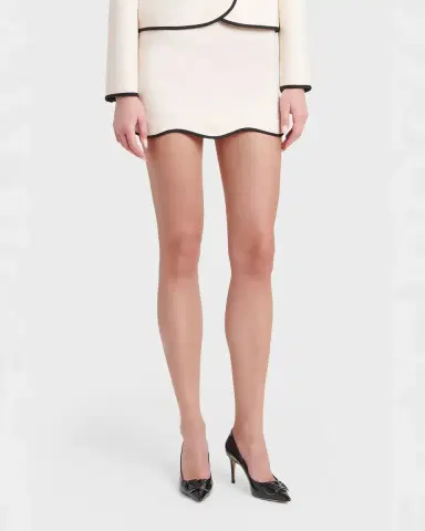 Valentino Garavani Piped Wave Hem Miniskirt | Thumbnail 3 Valentino Garavani Piped Wave Hem Miniskirt | Thumbnail 3