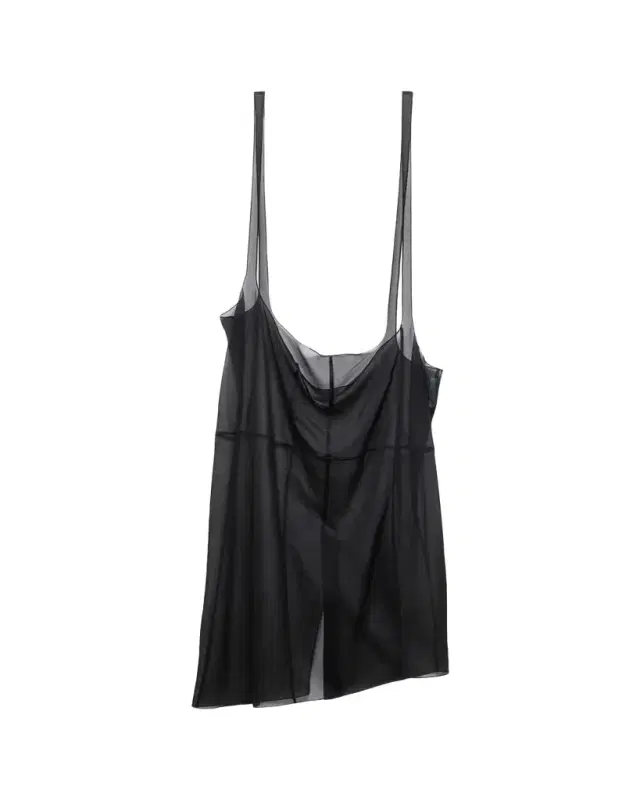 Sheer Cigaline Midi Suspender Skirt